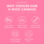 Pink Cherry & Pistachio Cream 3-Wick Candle