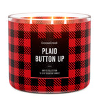 Plaid Button-up 3-Wick Candle