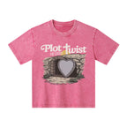 Plot Twist He Lives Christian Kid Washed T-Shirt