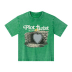 Plot Twist He Lives Christian Kid Washed T-Shirt