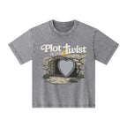 Plot Twist He Lives Christian Kid Washed T-Shirt