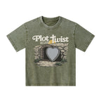 Plot Twist He Lives Christian Kid Washed T-Shirt