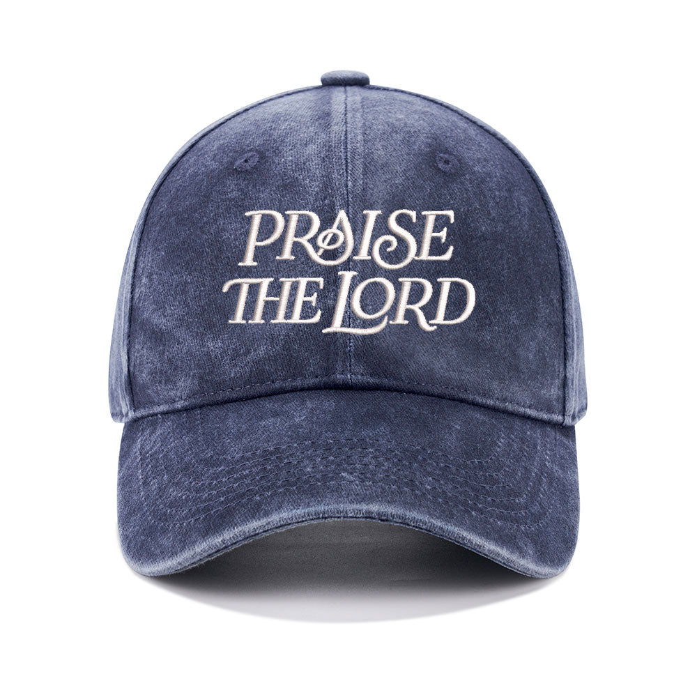 Praise The Lord Christian Couple Washed Hat