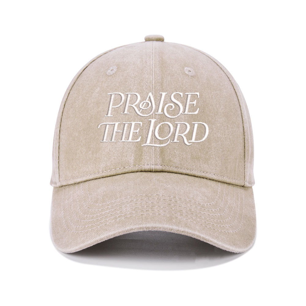 Praise The Lord Christian Couple Washed Hat