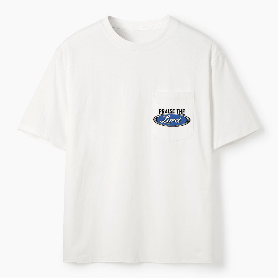 Praise The Lord Christian Unisex Pocket T-Shirt