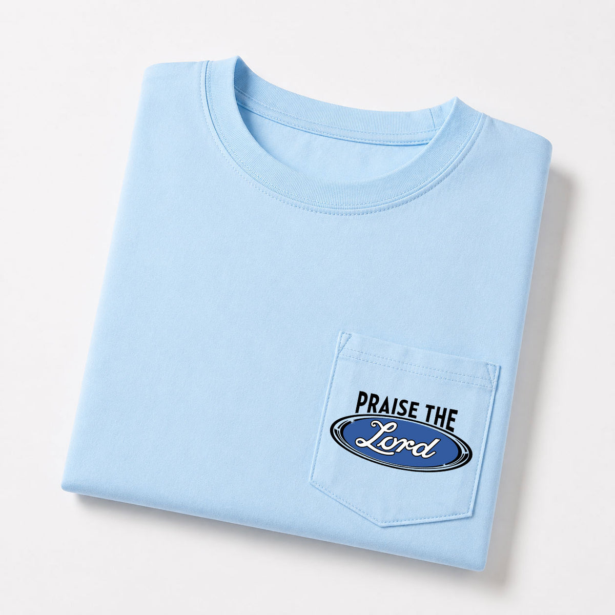 Praise The Lord Christian Unisex Pocket T-Shirt