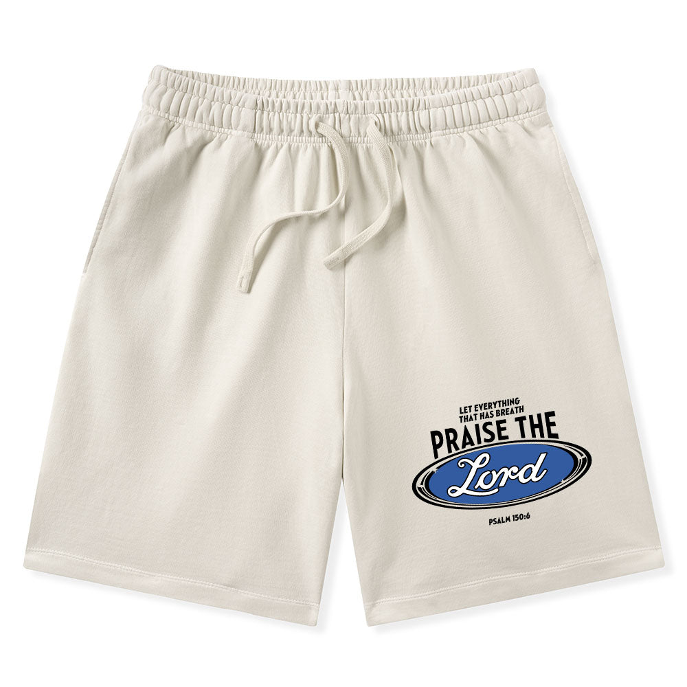 Praise The Lord Christian Washed Shorts