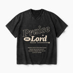 Praise The Lord Christian Washed V-Neck T-Shirt