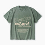 Praise The Lord Christian Washed V-Neck T-Shirt