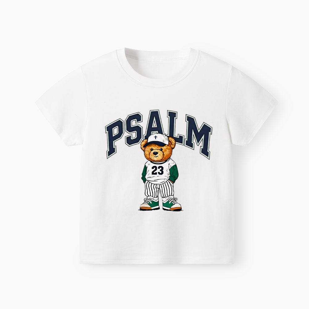 Psalm 23 Bear Christian Kid T-Shirt
