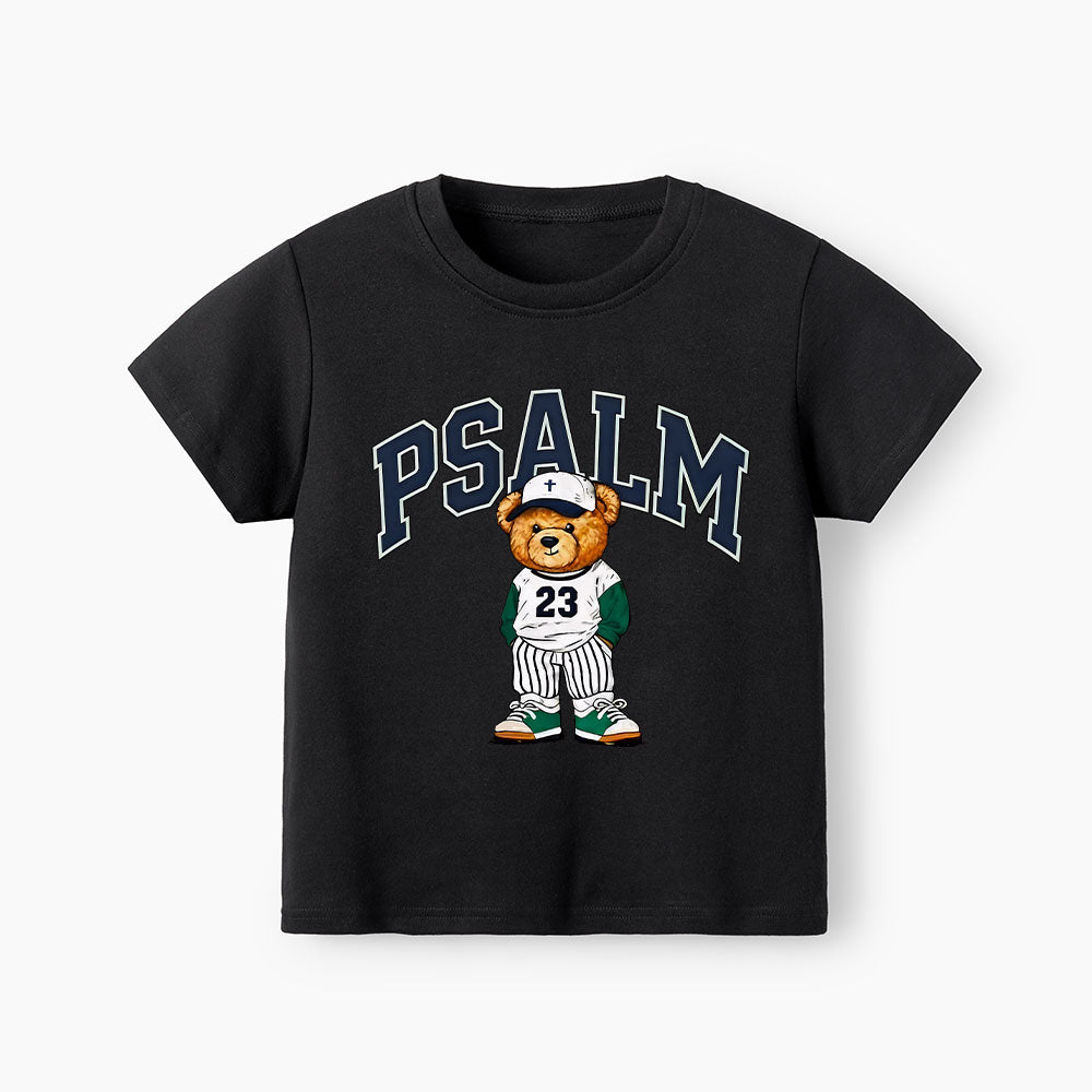 Psalm 23 Bear Christian Kid T-Shirt