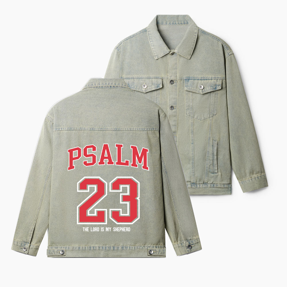 Psalm 23 Christian Denim Jacket