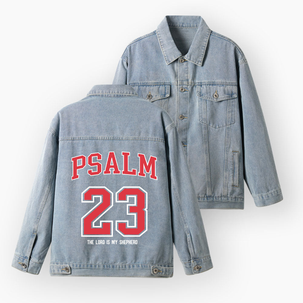 Psalm 23 Christian Denim Jacket
