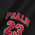 Psalm 23 Black Christian Mesh Jersey Tank Top