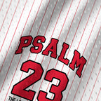 Psalm 23 White Stripes Christian Mesh Jersey Tank Top