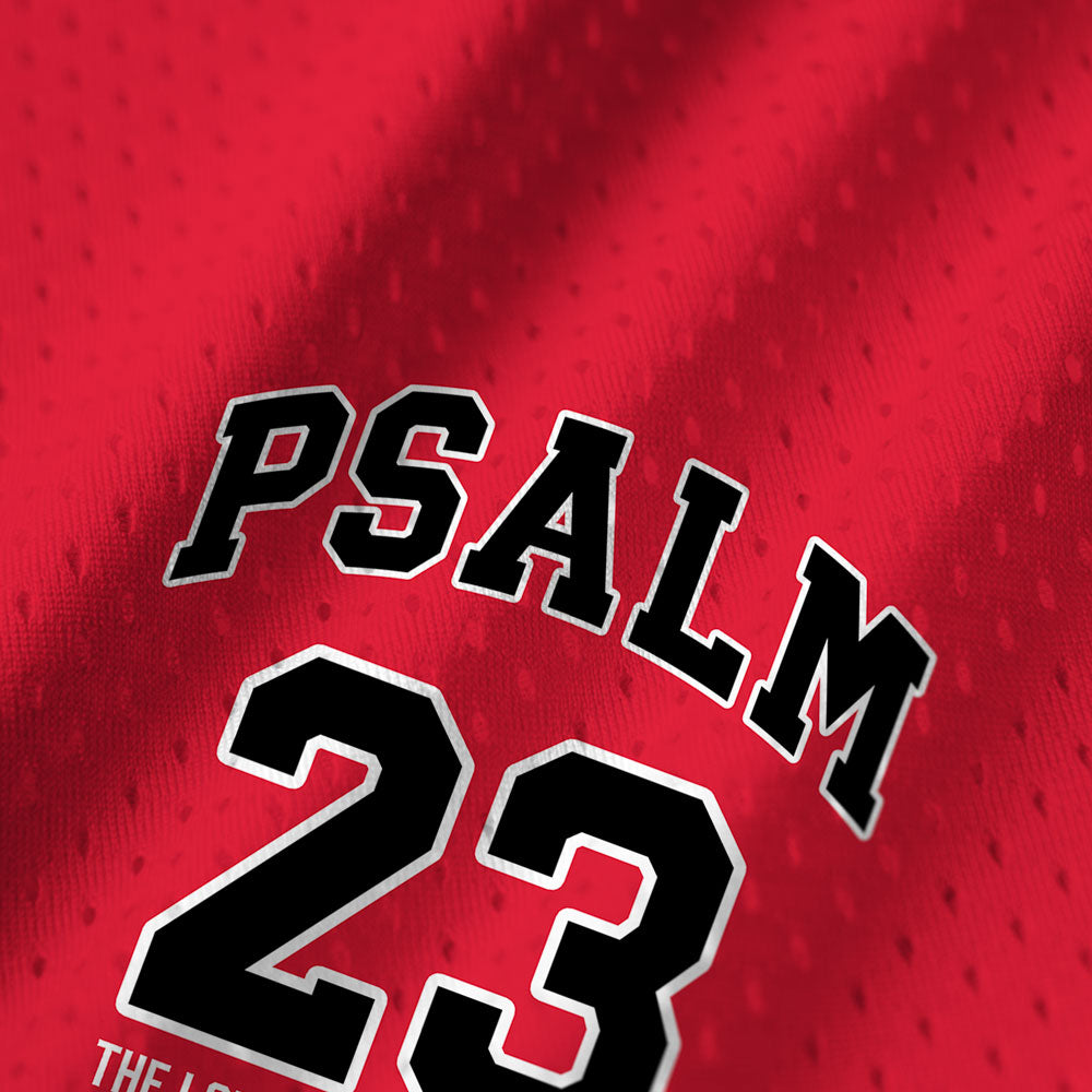Psalm 23 Red Christian Mesh Jersey Tank Top