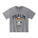 Psalm 23 Bear Christian Kid Washed T-Shirt
