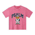 Psalm 23 Bear Christian Kid Washed T-Shirt