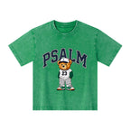 Psalm 23 Bear Christian Kid Washed T-Shirt