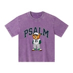 Psalm 23 Bear Christian Kid Washed T-Shirt