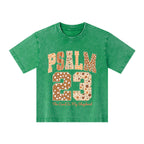 Psalm 23 Christian Kid Washed T-Shirt