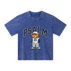 Psalm 23 Bear Christian Kid Washed T-Shirt