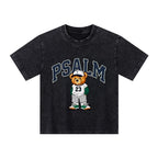 Psalm 23 Bear Christian Kid Washed T-Shirt