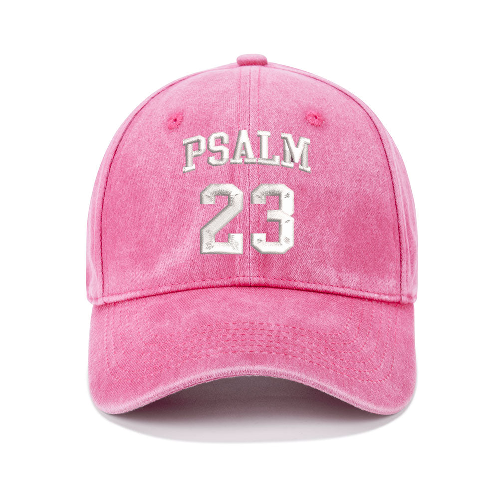 Psalm 23 Christian Washed Hat