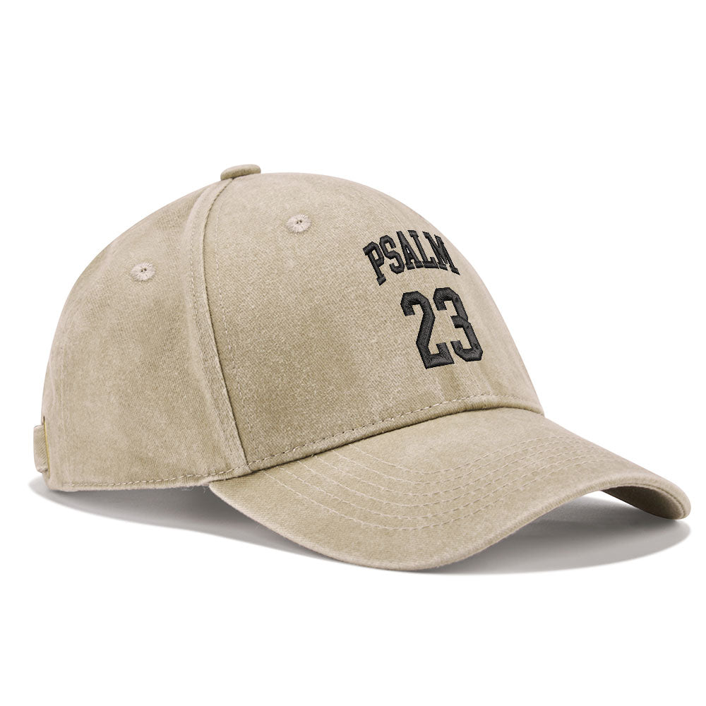 Psalm 23 Christian Washed Hat