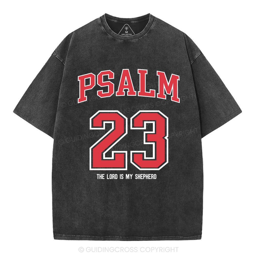 Psalm 23 Christian Washed T-Shirt