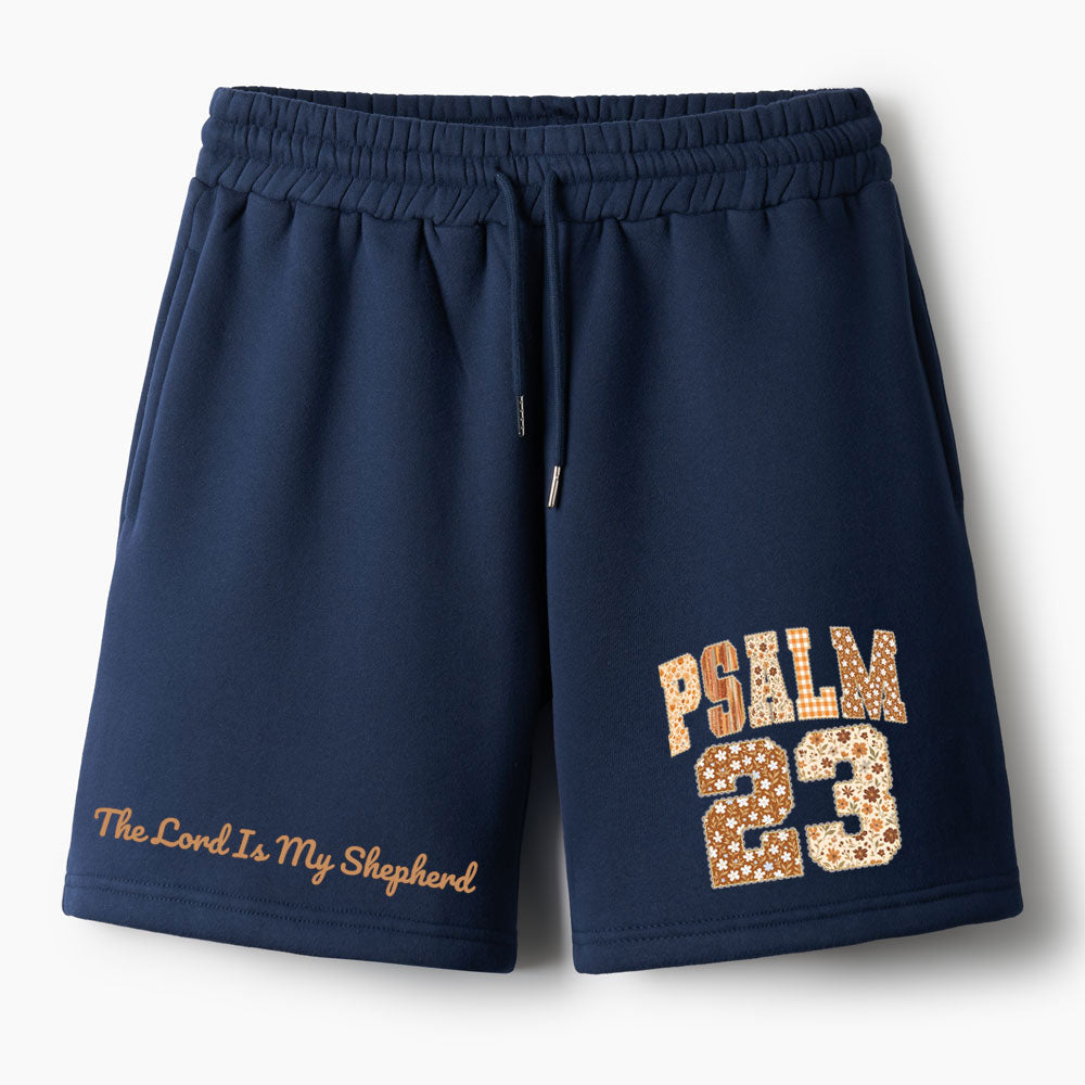 Psalm 23 The Lord Is My Shepherd Christian Fleece Shorts
