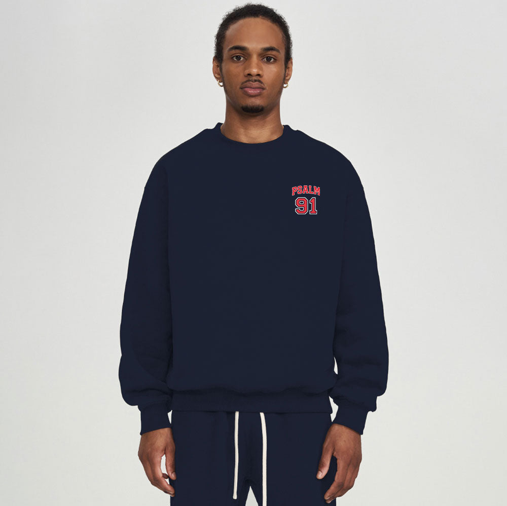 Psalm 91 He Is My Refuge And My Fortress Christian Fleece Sweatshirt