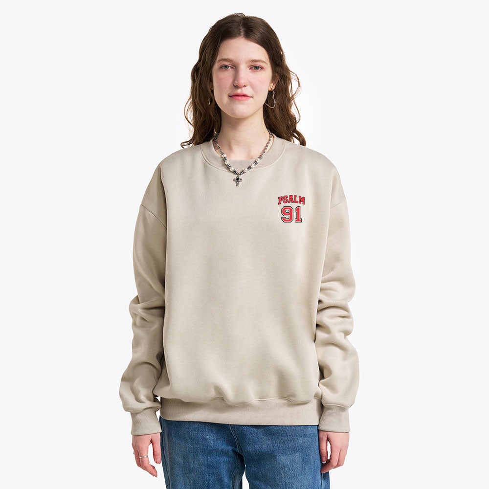 Psalm 91 He Is My Refuge And My Fortress Christian Fleece Sweatshirt