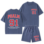 Psalm 91 He Is My Refuge And My Fortress Christian Washed T-Shirt & Shorts