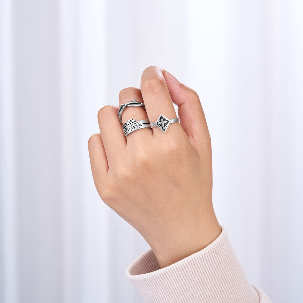 Psalms 91-11 Wrap Christian 925 Sterling Silver Ring