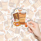 Pumpkin Spice And Jesus Christ Christian Stickers