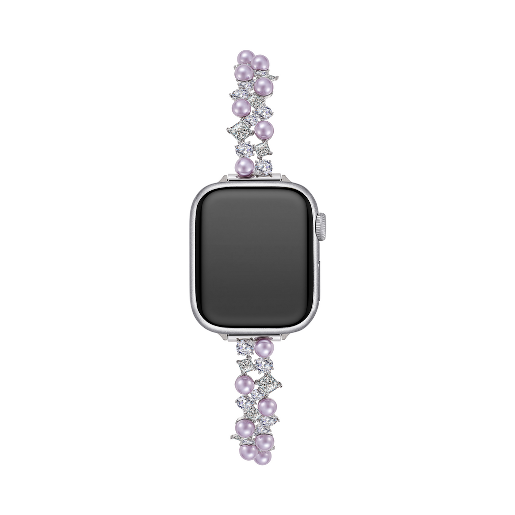 Platinum Plated Lavender Dream Watch Band for Apple Watch