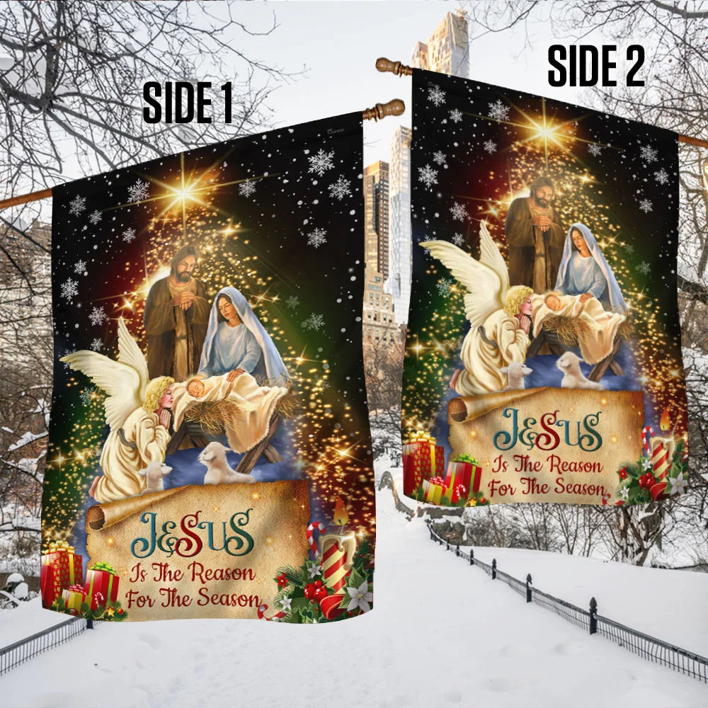 Jesus Is The Reason For The Season Christmas Christian Flag