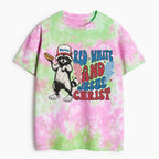 Red White And Jesus Christ Heavy Cotton Tie Dye T-Shirt