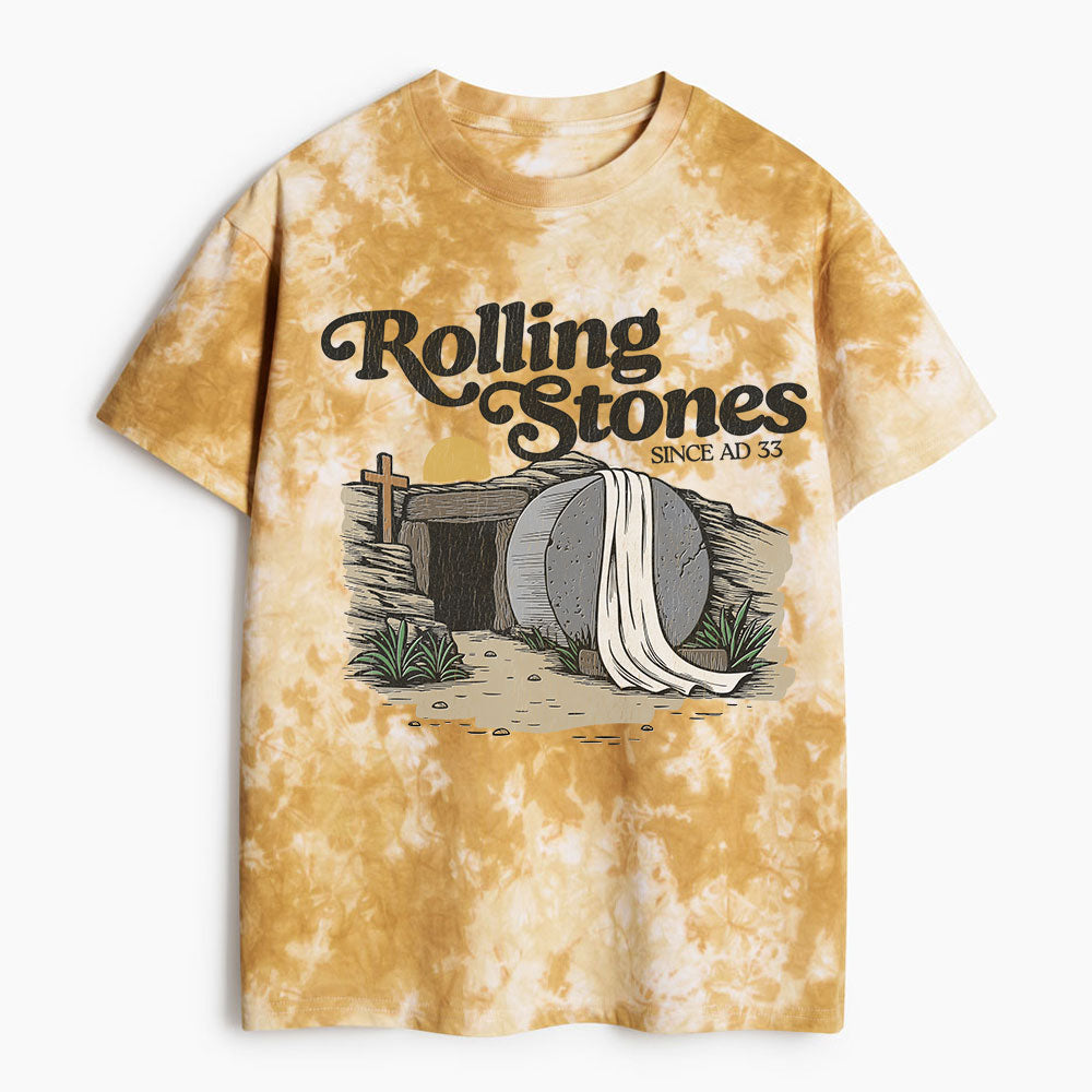 The Stone Was Rolled Away Christian Heavy Cotton Tie Dye T-Shirt