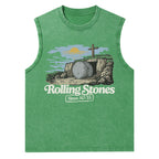 The Stone Was Rolled Away Sine AD 33 Christian Washed Tank Top