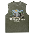 The Stone Was Rolled Away Sine AD 33 Christian Washed Tank Top