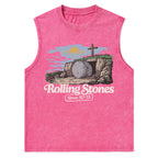 The Stone Was Rolled Away Sine AD 33 Christian Washed Tank Top