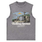 The Stone Was Rolled Away Sine AD 33 Christian Washed Tank Top