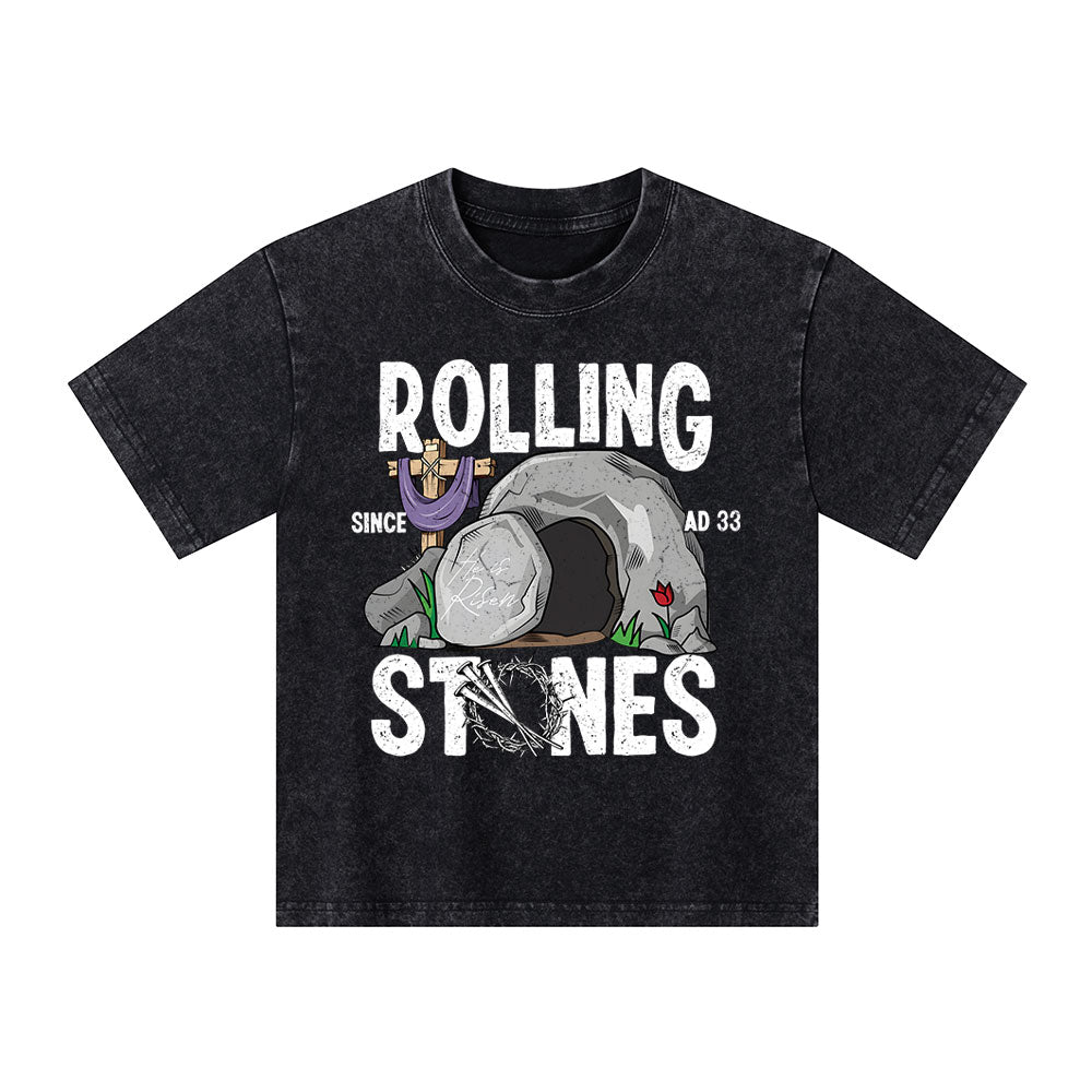 The Stone Was Rolled Away Washed Kid T-Shirt