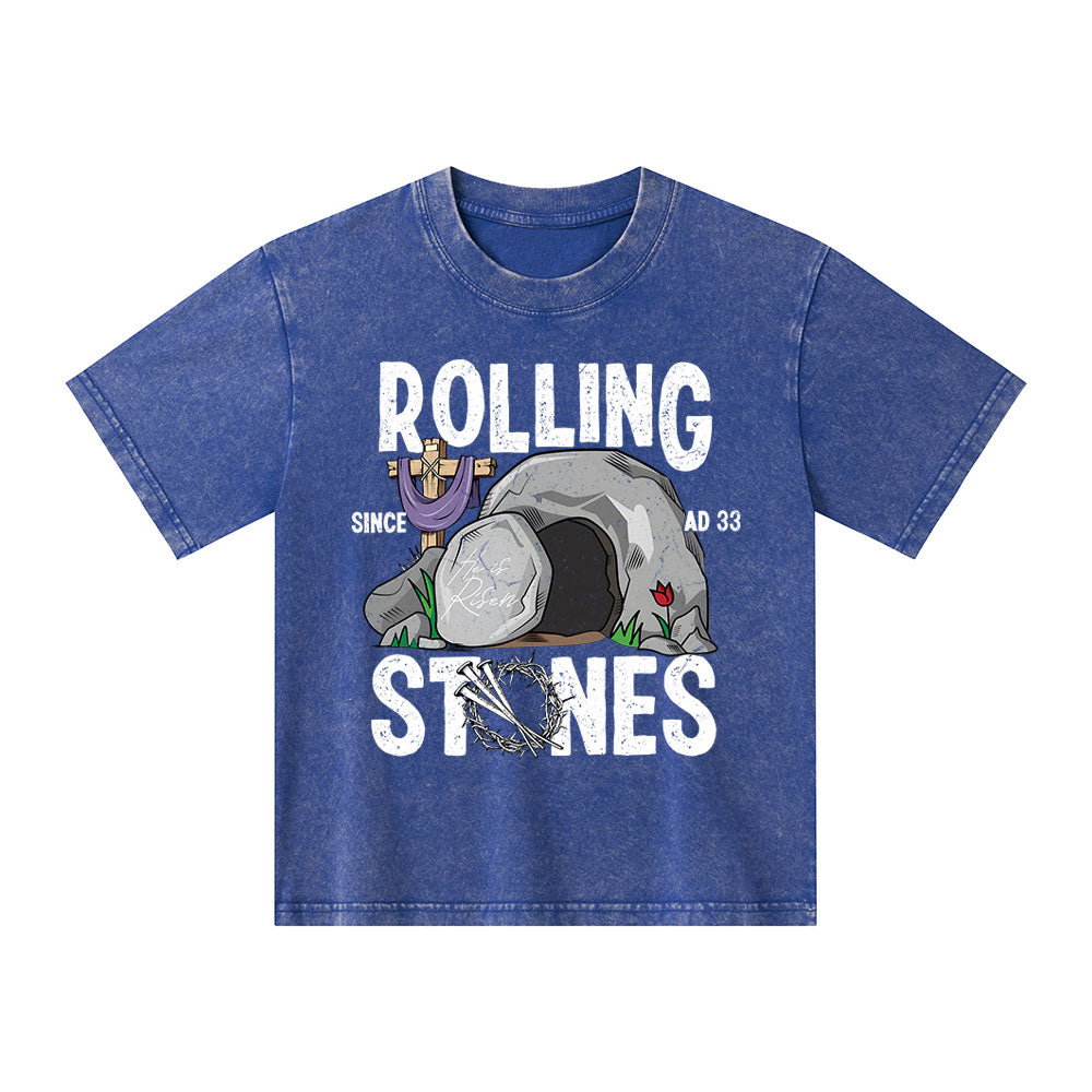 The Stone Was Rolled Away Washed Kid T-Shirt