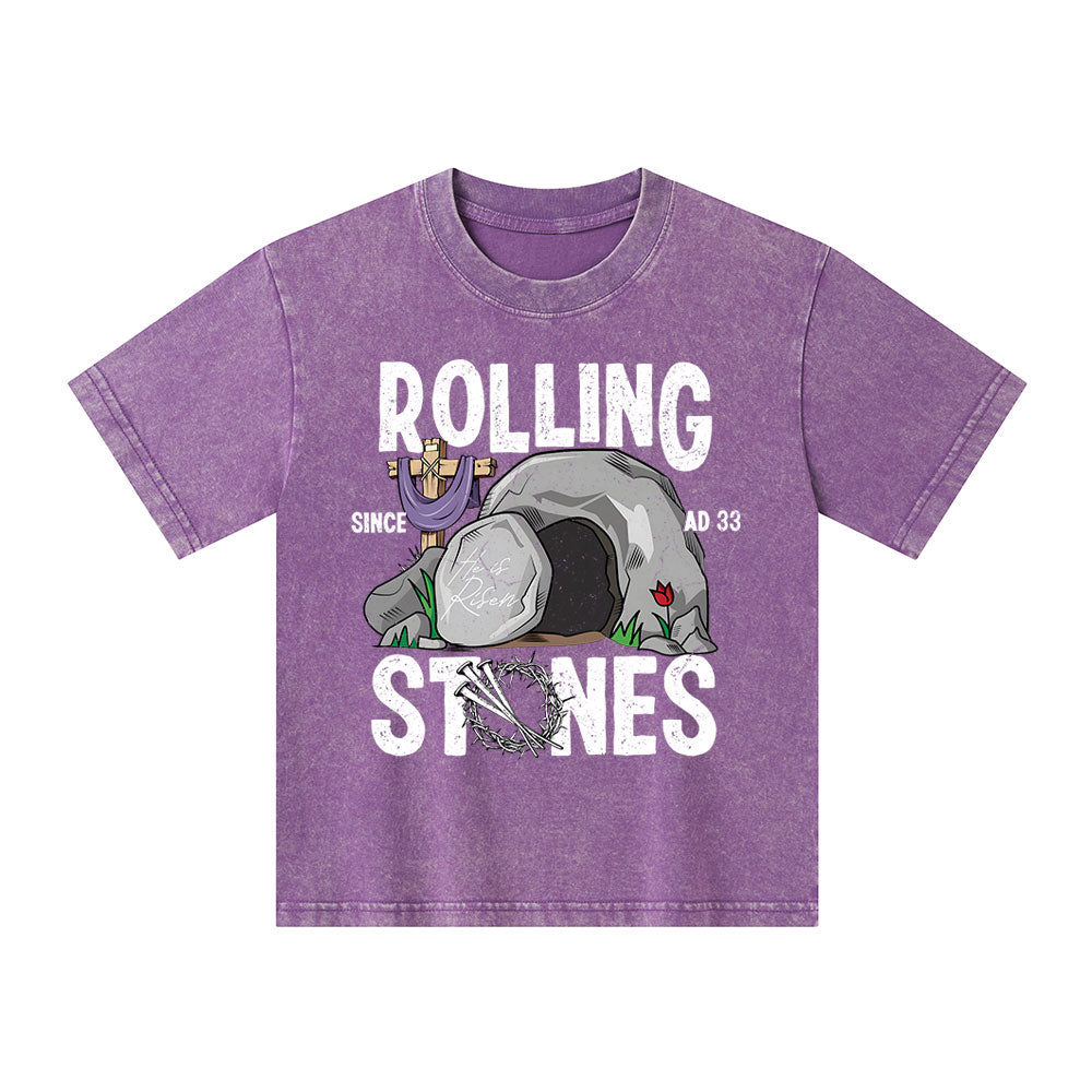 The Stone Was Rolled Away Washed Kid T-Shirt