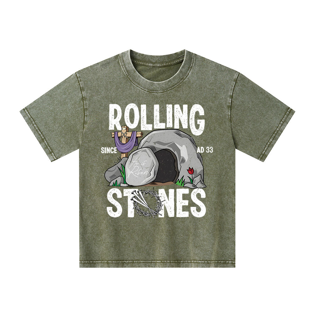 The Stone Was Rolled Away Washed Kid T-Shirt