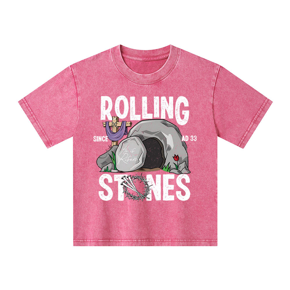 The Stone Was Rolled Away Washed Kid T-Shirt