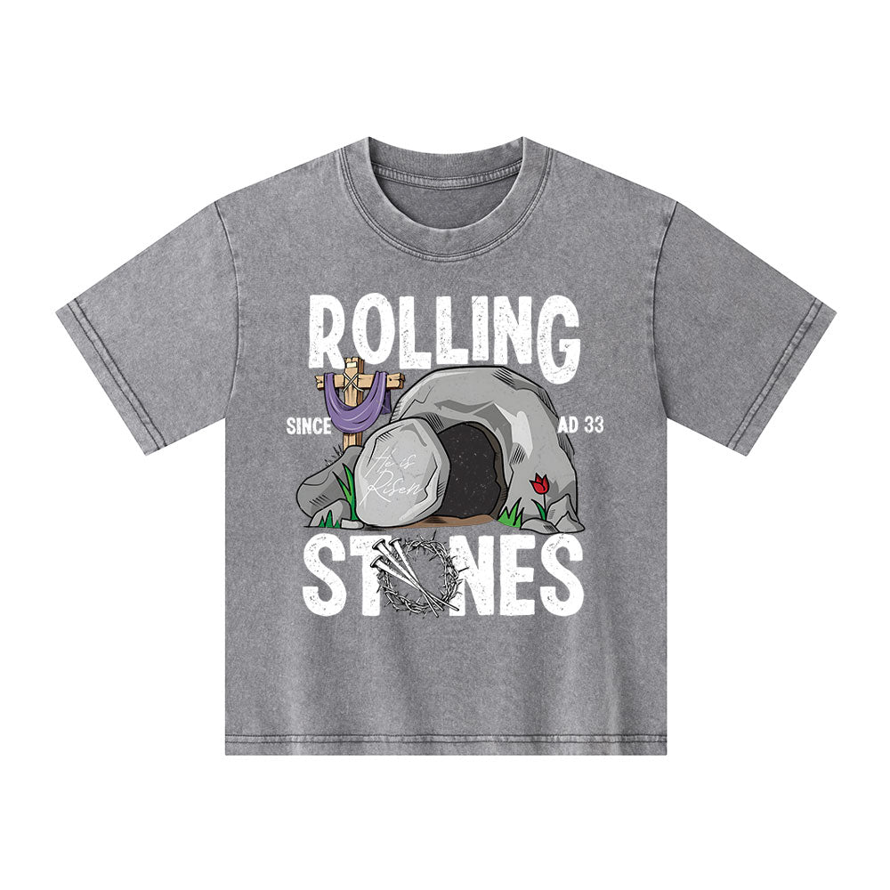 The Stone Was Rolled Away Washed Kid T-Shirt